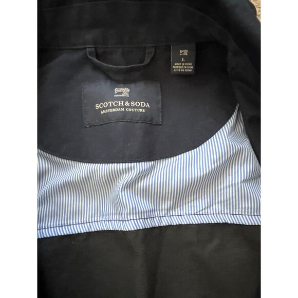 Scotch & Soda mens Navy Blue Jacket Cotton Lightweight Jacket, size Large - Picture 4 of 4